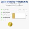 imageAvery Printable Rectangle Labels Sure Feed Technology Blue Border Gold Dots Design 1quot x 258quot Glossy White Permanent Adhesive LaserInkjet 160 Total Great for AddressingDipped Gold Edge