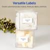 imageAvery Printable Rectangle Labels Sure Feed Technology Blue Border Gold Dots Design 1quot x 258quot Glossy White Permanent Adhesive LaserInkjet 160 Total Great for AddressingWatercolors With Gold Ginkgo Leaves