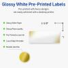 imageAvery Printable Rectangle Labels Sure Feed Technology Blue Border Gold Dots Design 1quot x 258quot Glossy White Permanent Adhesive LaserInkjet 160 Total Great for AddressingGold Blush