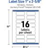 imageAvery Printable Rectangle Labels Sure Feed Technology Blue Border Gold Dots Design 1quot x 258quot Glossy White Permanent Adhesive LaserInkjet 160 Total Great for AddressingGold Blush
