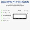 imageAvery Printable Rectangle Labels Sure Feed Technology Blue Border Gold Dots Design 1quot x 258quot Glossy White Permanent Adhesive LaserInkjet 160 Total Great for AddressingBlack  White Polka Dots