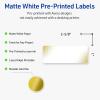 imageAvery Printable Rectangle Labels Sure Feed Technology Double Gold Border Florals Design 1quot x 258quot Matte White Permanent Labels LaserInkjet 160 Total Great for AddressingGold Blush