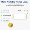 imageAvery Printable Rectangle Labels Sure Feed Technology Double Gold Border Florals Design 1quot x 258quot Matte White Permanent Labels LaserInkjet 160 Total Great for AddressingGold Dots Edge