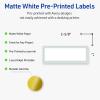 imageAvery Printable Rectangle Labels Sure Feed Technology Double Gold Border Florals Design 1quot x 258quot Matte White Permanent Labels LaserInkjet 160 Total Great for AddressingBlue Border With Gold Dots