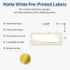imageAvery Printable Rectangle Labels Sure Feed Technology Double Gold Border Florals Design 1quot x 258quot Matte White Permanent Labels LaserInkjet 160 Total Great for AddressingGold Monstera Leaves