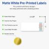 imageAvery Printable Rectangle Labels Sure Feed Technology Double Gold Border Florals Design 1quot x 258quot Matte White Permanent Labels LaserInkjet 160 Total Great for AddressingWatercolors With Gold Ginkgo Leaves