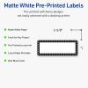 imageAvery Printable Rectangle Labels Sure Feed Technology Double Gold Border Florals Design 1quot x 258quot Matte White Permanent Labels LaserInkjet 160 Total Great for AddressingBlack  White Polka Dots
