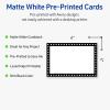 imageAvery Printable Rectangle Postcards Gold MultiLined Border 4quot x 6quot Matte White LaserInkjet 20ct Great for PostcardsBlack  White Polka Dots
