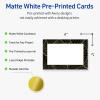 imageAvery Printable Rectangle Postcards Gold MultiLined Border 4quot x 6quot Matte White LaserInkjet 20ct Great for PostcardsBlack Border with Gold Veins