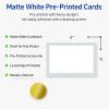 imageAvery Printable Rectangle Postcards Gold MultiLined Border 4quot x 6quot Matte White LaserInkjet 20ct Great for PostcardsBlue Border with Gold Dots
