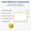 imageAvery Printable Rectangle Postcards Gold MultiLined Border 4quot x 6quot Matte White LaserInkjet 20ct Great for PostcardsGold Beads