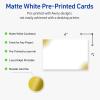 imageAvery Printable Rectangle Postcards Gold MultiLined Border 4quot x 6quot Matte White LaserInkjet 20ct Great for PostcardsGold Blush