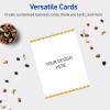 imageAvery Printable Rectangle Postcards Gold MultiLined Border 4quot x 6quot Matte White LaserInkjet 20ct Great for PostcardsGold Dots Edge