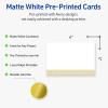 imageAvery Printable Rectangle Postcards Gold MultiLined Border 4quot x 6quot Matte White LaserInkjet 20ct Great for PostcardsGold Lace Trim
