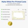 imageAvery Printable Rectangle Postcards Gold MultiLined Border 4quot x 6quot Matte White LaserInkjet 20ct Great for PostcardsGold Monstera Leaves