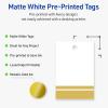 imageAvery Printable Rectangle Tags Gold Dots Green Florals 2quot x 3quot Matte White LaserInkjet 80ct Great for Product TagsDouble Dipped Gold Edge