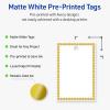 imageAvery Printable Rectangle Tags Gold Dots Green Florals 2quot x 3quot Matte White LaserInkjet 80ct Great for Product TagsGold Beads