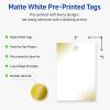 imageAvery Printable Rectangle Tags Gold Dots Green Florals 2quot x 3quot Matte White LaserInkjet 80ct Great for Product TagsGold Blush
