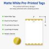 imageAvery Printable Rectangle Tags Gold Dots Green Florals 2quot x 3quot Matte White LaserInkjet 80ct Great for Product TagsGold Dots Edge
