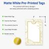 imageAvery Printable Rectangle Tags Gold Dots Green Florals 2quot x 3quot Matte White LaserInkjet 80ct Great for Product TagsGold Monstera Leaves