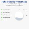 imageAvery Printable Round Cards Sure Feed Technology Blue Border Gold Dots Design 2quot Diameter Matte White Cards LaserInkjet 120 Total Great for Product TagsBlue Waves