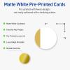 imageAvery Printable Round Cards Sure Feed Technology Blue Border Gold Dots Design 2quot Diameter Matte White Cards LaserInkjet 120 Total Great for Product TagsDipped Gold Edge