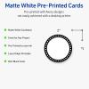 imageAvery Printable Round Cards Sure Feed Technology Blue Border Gold Dots Design 2quot Diameter Matte White Cards LaserInkjet 120 Total Great for Product TagsBlack  White Polka Dots