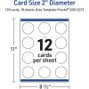 imageAvery Printable Round Cards Sure Feed Technology Blue Border Gold Dots Design 2quot Diameter Matte White Cards LaserInkjet 120 Total Great for Product TagsBlack  White Polka Dots