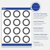imageAvery Printable Round Cards Sure Feed Technology Blue Border Gold Dots Design 2quot Diameter Matte White Cards LaserInkjet 120 Total Great for Product TagsBlack  White Polka Dots