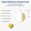 imageAvery Printable Round Cards Sure Feed Technology Blue Border Gold Dots Design 2quot Diameter Matte White Cards LaserInkjet 120 Total Great for Product TagsDouble Dipped Gold Edge