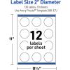 imageAvery Printable Round Labels Sure Feed Technology Gold Beads Design 2quot Diameter Glossy White Permanent Adhesive LaserInkjet 120 Total Great for Product MerchandisingBlack Border With Gold Veins