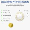 imageAvery Printable Round Labels Sure Feed Technology Gold Beads Design 2quot Diameter Glossy White Permanent Adhesive LaserInkjet 120 Total Great for Product MerchandisingGold Monstera Leaves