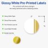 imageAvery Printable Round Labels Sure Feed Technology Gold Beads Design 2quot Diameter Glossy White Permanent Adhesive LaserInkjet 120 Total Great for Product MerchandisingDouble Dipped Gold Edge