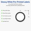 imageAvery Printable Round Labels Sure Feed Technology Gold Beads Design 2quot Diameter Glossy White Permanent Adhesive LaserInkjet 120 Total Great for Product MerchandisingBlack  White Polka Dots