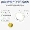imageAvery Printable Round Labels Sure Feed Technology Gold Beads Design 2quot Diameter Glossy White Permanent Adhesive LaserInkjet 120 Total Great for Product MerchandisingGreen Florals With Gold Dots