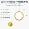 imageAvery Printable Round Labels Sure Feed Technology Gold Beads Design 2quot Diameter Glossy White Permanent Adhesive LaserInkjet 120 Total Great for Product MerchandisingGold Dots Edge