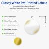imageAvery Printable Round Labels Sure Feed Technology Gold Beads Design 2quot Diameter Glossy White Permanent Adhesive LaserInkjet 120 Total Great for Product MerchandisingGold Blush
