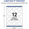 imageAvery Printable Round Labels Sure Feed Technology Gold Beads Design 2quot Diameter Glossy White Permanent Adhesive LaserInkjet 120 Total Great for Product MerchandisingGold Dots Edge