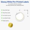 imageAvery Printable Round Labels Sure Feed Technology Gold Beads Design 2quot Diameter Glossy White Permanent Adhesive LaserInkjet 120 Total Great for Product MerchandisingGold  Navy Border With Florals