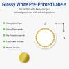imageAvery Printable Round Labels Sure Feed Technology Gold Beads Design 2quot Diameter Glossy White Permanent Adhesive LaserInkjet 120 Total Great for Product MerchandisingGold Beads