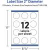 imageAvery Printable Round Labels Sure Feed Technology Gold Dots Edge Design 2quot Diameter Matte White Permanent Labels LaserInkjet 120 Total Great for Product MerchandisingMultilined Gold Border