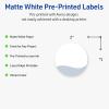 imageAvery Printable Round Labels Sure Feed Technology Gold Dots Edge Design 2quot Diameter Matte White Permanent Labels LaserInkjet 120 Total Great for Product MerchandisingBlue Waves