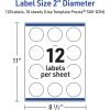 imageAvery Printable Round Labels Sure Feed Technology Gold Dots Edge Design 2quot Diameter Matte White Permanent Labels LaserInkjet 120 Total Great for Product MerchandisingDouble Gold Border With Florals