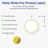 imageAvery Printable Round Labels Sure Feed Technology Gold Dots Edge Design 2quot Diameter Matte White Permanent Labels LaserInkjet 120 Total Great for Product MerchandisingGold Border With Gold Dots