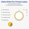 imageAvery Printable Round Labels Sure Feed Technology Gold Dots Edge Design 2quot Diameter Matte White Permanent Labels LaserInkjet 120 Total Great for Product MerchandisingGold Dots Edge
