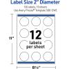 imageAvery Printable Round Labels Sure Feed Technology Gold Dots Edge Design 2quot Diameter Matte White Permanent Labels LaserInkjet 120 Total Great for Product MerchandisingGold Blush