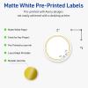 imageAvery Printable Round Labels Sure Feed Technology Gold Dots Edge Design 2quot Diameter Matte White Permanent Labels LaserInkjet 120 Total Great for Product MerchandisingDouble Gold Border With Florals