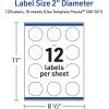 imageAvery Printable Round Labels Sure Feed Technology Gold Dots Edge Design 2quot Diameter Matte White Permanent Labels LaserInkjet 120 Total Great for Product MerchandisingDouble Dipped Gold Edge