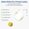 imageAvery Printable Round Labels Sure Feed Technology Gold Dots Edge Design 2quot Diameter Matte White Permanent Labels LaserInkjet 120 Total Great for Product MerchandisingGold Blush