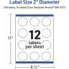 imageAvery Printable Round Labels Sure Feed Technology Gold Dots Edge Design 2quot Diameter Matte White Permanent Labels LaserInkjet 120 Total Great for Product MerchandisingGreen Florals With Gold Dots
